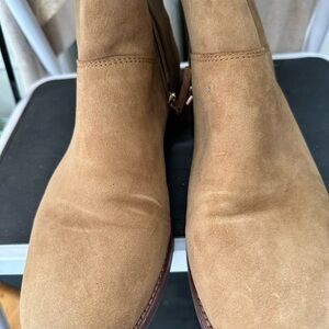 Ellen Degeneres Tan Suede Ankle Boots